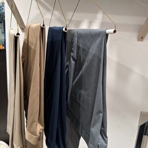 Haggar Men's Premium Khaki BUNDLE - Light Khaki, Medium Khaki, Navy, & Charcoal